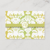 Carte D'accompagnement Lime et jaune Damas Floral Lime Trier (Dos)