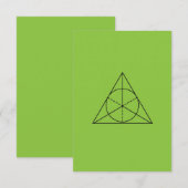Carte D'accompagnement Lime Green Abstract Wallpaper | Minimal Design (Devant / Derrière)