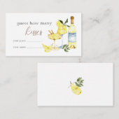 Carte D'accompagnement Limoncello Cocktail Fête des mariées combien de ba (Devant / Derrière)