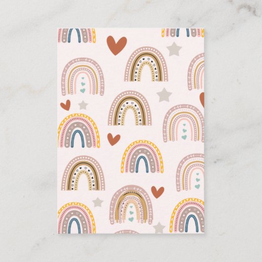 Carte D'accompagnement Lindo Arcoiris Boho Acuarela Multicolor (Dos)