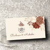 Carte D'accompagnement Linen or parties scintillant QR RSVP Mariage islam