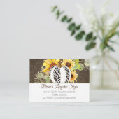 Carte D'accompagnement Lingerie Fête des mariées Zebra Citrouille sur Sun (Debout devant)