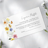 Carte D'accompagnement Lingerie Raffle | Fête des mariées Boho Fleur sauv