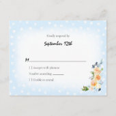 Carte D'accompagnement Lion Cub Baby shower bleu RSVP (Dos)