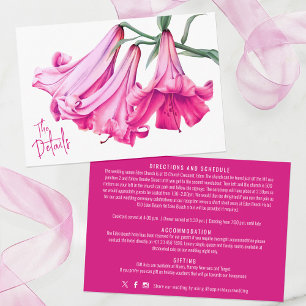 Carte D'accompagnement Lis perfection rose trompette art détails de maria