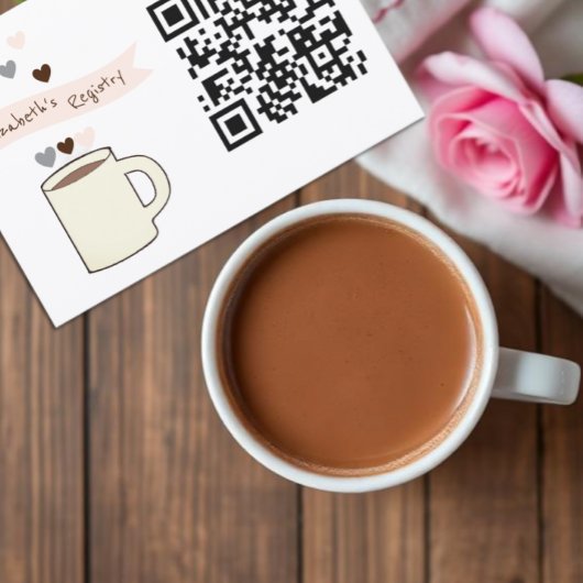 Carte D'accompagnement Liste de mariage café