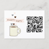 Carte D'accompagnement Liste de mariage café (Devant)