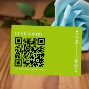 Carte D'accompagnement Liste de mariage Citron Vert et Bleu Marin