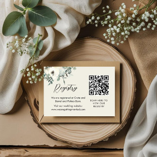 Carte D'accompagnement Liste de mariage élégante avec code QR de style vi