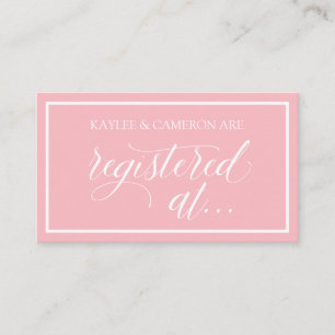Carte D'accompagnement Liste de mariage - Enregistré chez Cards- Rose & O