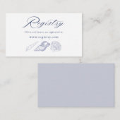 Carte D'accompagnement Liste de mariage nautique (Devant / Derrière)