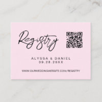 Liste de mariage personnalisée code QR Moderne Ros