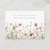 Carte D'accompagnement Liste de mariage Wildflower (Devant)