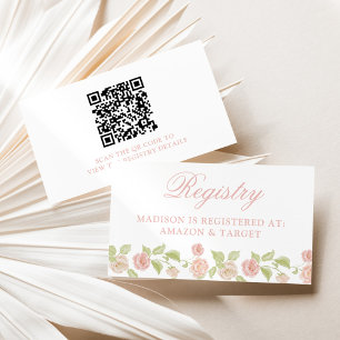 Carte D'accompagnement Liste de naissance élégante pour une baby shower r