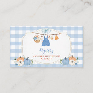 Carte D'accompagnement Liste de naissance Vêtements d'automne Garçon Citr
