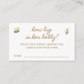 Carte D'accompagnement Little Bee Baby shower Belly Jeu (Devant)