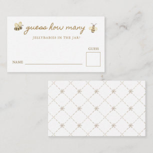 Carte D'accompagnement Little Bee Baby shower Devine Combien