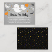 Carte D'accompagnement Little Boo Ghost Neutral Baby shower Demande de ré (Devant / Derrière)