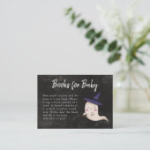 Carte D'accompagnement Little Boo Halloween Baby shower fille demande de  (Debout devant)