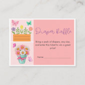 Carte D'accompagnement Little Butterfly est son chemin mignon rose blanc (Devant)