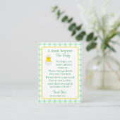 Carte D'accompagnement Little Chick Baby Book Request Neutral Baby Shower (Debout devant)