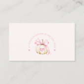 Carte D'accompagnement Little Citrouille est sur la route Diaper Raffle C (Dos)