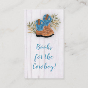 Carte D'accompagnement Little Cowboy Bootie Baby shower Demande de réserv