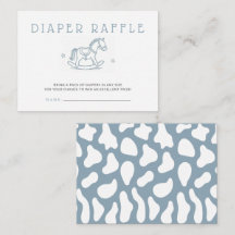 Little Cowboy Boy Baby Shower Diaper Raffle