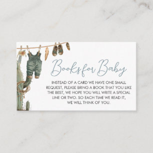 Carte D'accompagnement Little Cowboy Wild West Baby showers Livres pour b