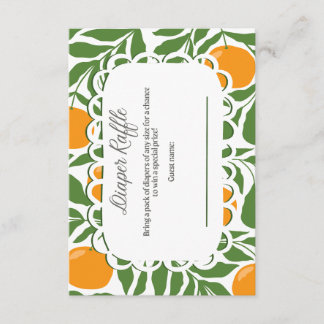 Carte D'accompagnement Little Cutie Baby Shower Diaper Raffle Card