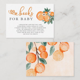 Carte D'accompagnement Little Cutie Orange Baby shower Demande de réserva