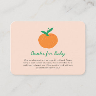 Carte D'accompagnement Little Cutie Orange Livres pour Baby Encape Card