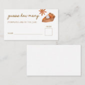 Carte D'accompagnement Little Cutie Pie Baby shower Devinez Combien De Je (Devant / Derrière)