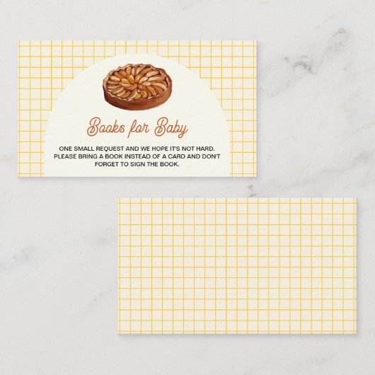 Carte D'accompagnement Little Cutie Pie Fall Thanksgiving Livres pour béb (Devant / Derrière)