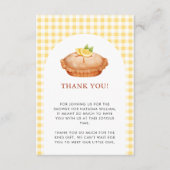 Carte D'accompagnement Little Cutie Pie Merci de Baby shower jaune (Devant)