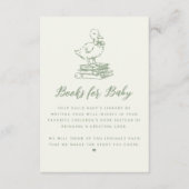 Carte D'accompagnement Little Duckling Duck Baby Shower Book Request (Devant)