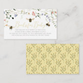 Carte D'accompagnement Little Honey Wildflower Bee Baby Shower Book (Devant / Derrière)