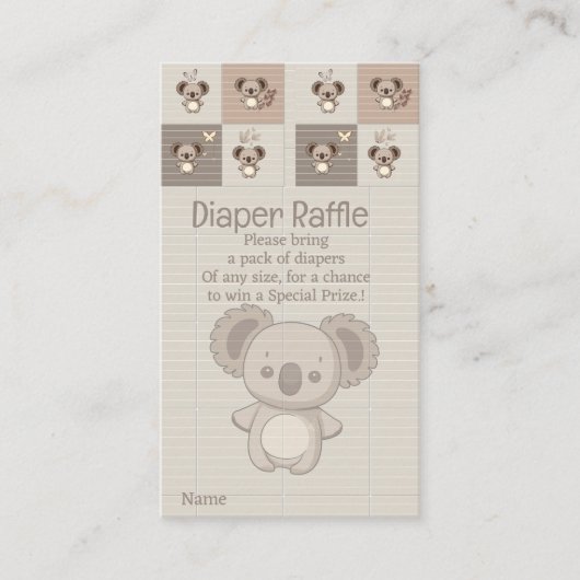 Carte D'accompagnement Little Koala Bliss (Devant)