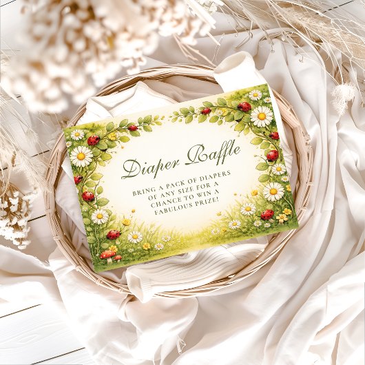 Carte D'accompagnement Little Ladybug Garden Diapper Raffle