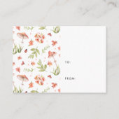 Carte D'accompagnement Little Ladybugs | Pas d'insertion de douche d'affi (Dos)