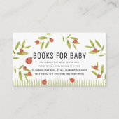 Carte D'accompagnement Little Log Ladybug Livres pour Baby shower (Devant)
