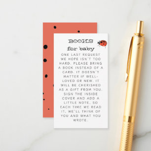 Carte D'accompagnement Little Love Bug Red Ladybug Livres Pour Baby Showe