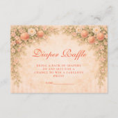 Carte D'accompagnement Little Peach on the Way Diapper Raffle (Devant)