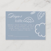 Carte D'accompagnement Little Piece of Heaven Blue Diaper Raffle Card (Devant)