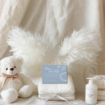 Little Piece of Heaven Blue Diaper Raffle Card