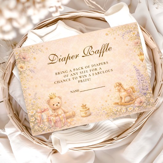 Carte D'accompagnement Little Princess Moon Diapper Raffle