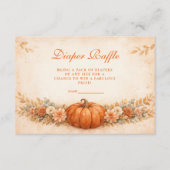 Carte D'accompagnement Little Pumpkin Fall Baby Shower Diapper Raffle (Devant)