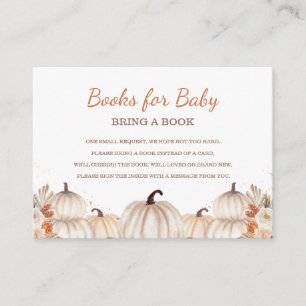 Carte D'accompagnement Little Pumpkin Livres pour Bébé, Baby Shower
