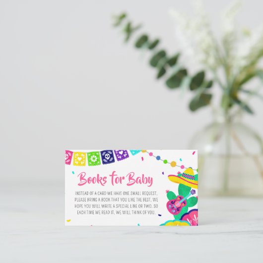 Carte D'accompagnement Little Senorita Fiesta Baby shower Livres pour béb (Debout devant)
