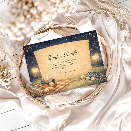 Carte D'accompagnement Little Slugger Baseball Diapper Raffle